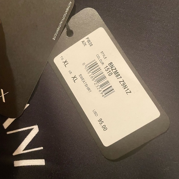 Armani Exchange Circle Logo Sweatshirt Mens XL  nwt (Read) - Picture 9 of 10